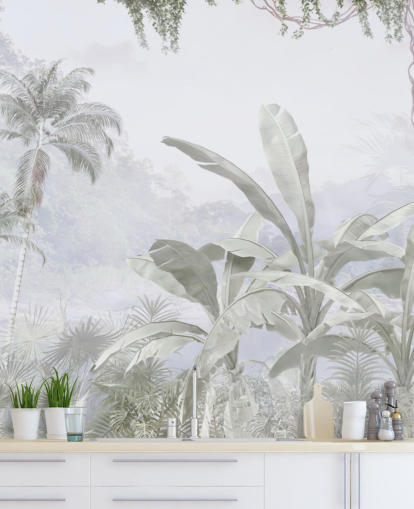 mural de pared vintage de la jungla