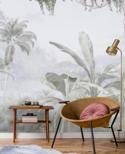 vintage jungle behang muurschildering vintage jungle behang muurschildering