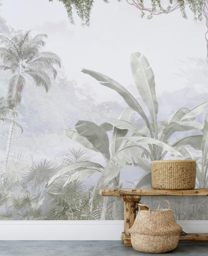 mural de pared vintage de la jungla