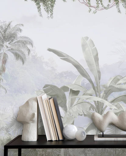 vintage jungle behang muurschildering