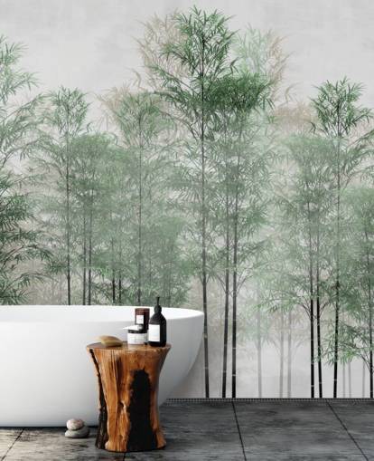 trees in a line forest wallpaper wall mural