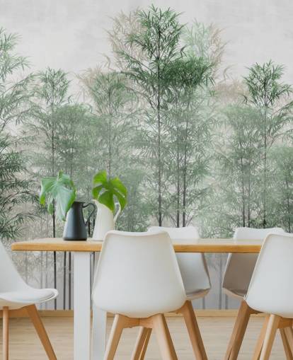 trees in a line forest wallpaper wall mural