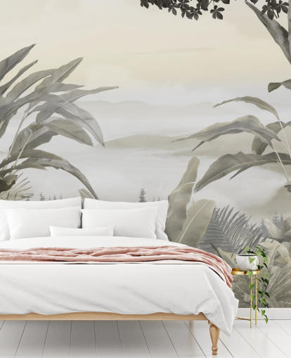 mural de papel de parede jungle paradise