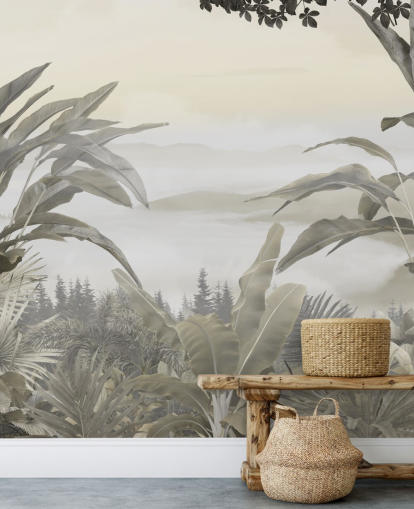 mural de papel de parede jungle paradise