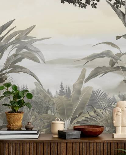 mural de papel de parede jungle paradise