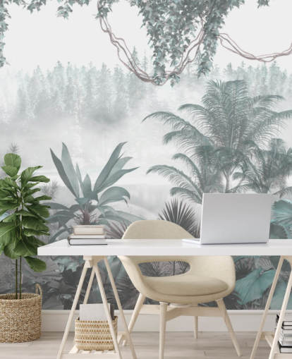 op maat gemaakt panoramisch vintage junglebehang voor lounges of slaapkamers op maat gemaakt panoramisch vintage junglebehang voor lounges of slaapkamers