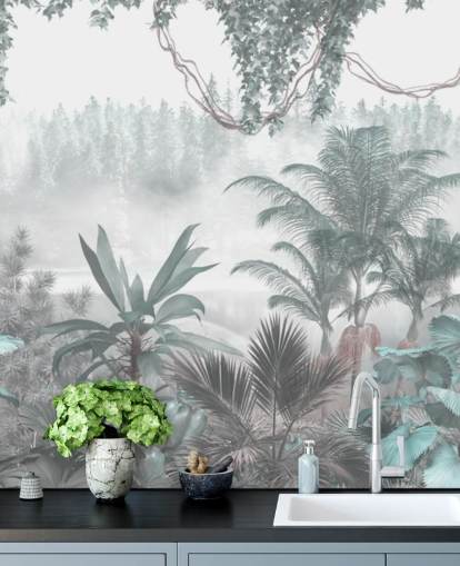 papel pintado panorámico vintage personalizado de la jungla para salones o dormitorios papel pintado panorámico vintage personalizado de la jungla para salones o dormitorios