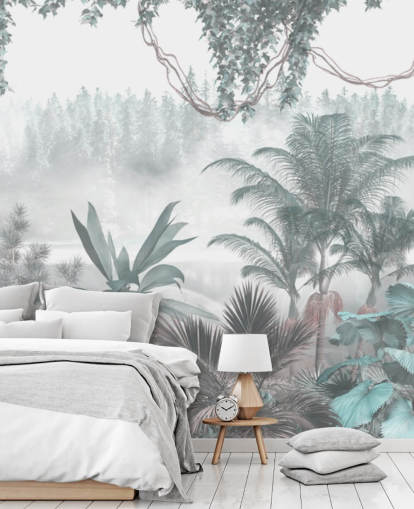 custom panoramic vintage jungle wallpaper for lounges or bedrooms custom panoramic vintage jungle wallpaper for lounges or bedrooms