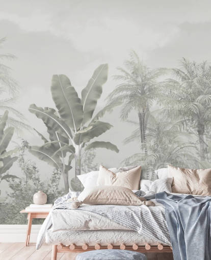 panoramische vintage jungle behang muurschildering panoramische vintage jungle behang muurschildering