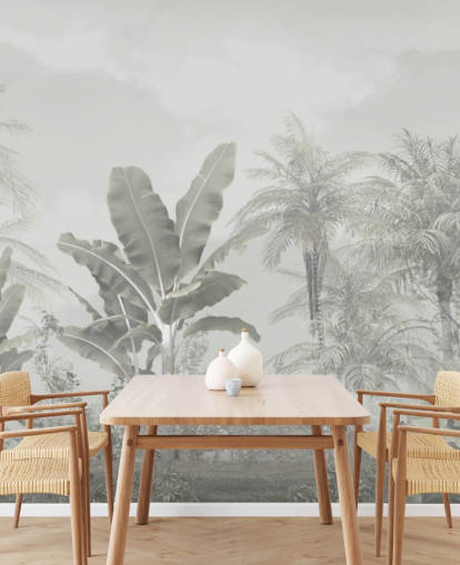 panoramische vintage jungle behang muurschildering panoramische vintage jungle behang muurschildering