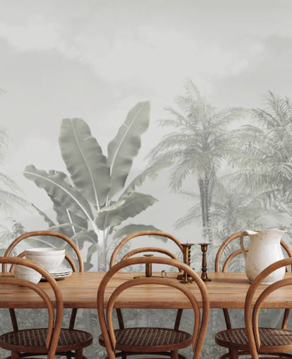 panoramic vintage jungle wallpaper wall mural