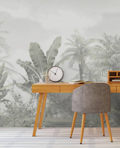 panoramic vintage jungle wallpaper wall mural