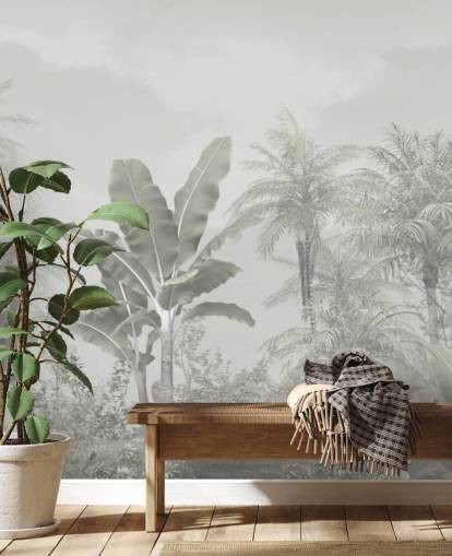 panoramisk vintage jungle tapet vægmaleri panoramisk vintage jungle tapet vægmaleri