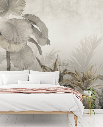 Vintage jungle forest wall mural for lounges Vintage jungle forest wall mural for lounges