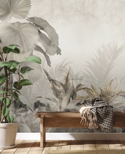 Vintage-Dschungelwald-Wandbild für Lounges