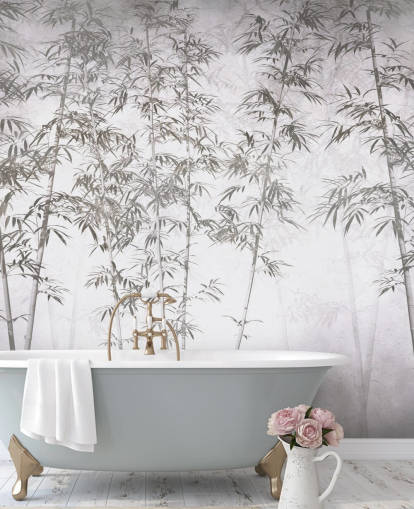 mural de papel pintado de bambú vintage mural de papel pintado de bambú vintage