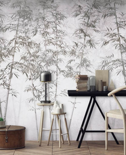 vintage bamboo wallpaper mural