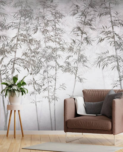 mural de papel pintado de bambú vintage mural de papel pintado de bambú vintage