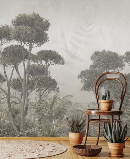 Wandbild „Wald“ im Vintage-Stil, individuell gestaltbar, für Schlafzimmer