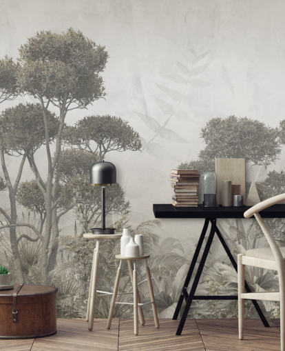 mural de pared vintage personalizable de bosque para dormitorios mural de pared vintage personalizable de bosque para dormitorios