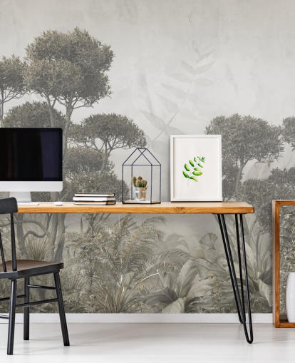 vintage customisable forest wallpaper wall mural for bedrooms