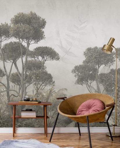 Wandbild „Wald“ im Vintage-Stil, individuell gestaltbar, für Schlafzimmer