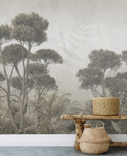 Wandbild „Wald“ im Vintage-Stil, individuell gestaltbar, für Schlafzimmer