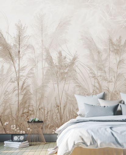 Vintage-Wandbild mit Sepia-Wiese