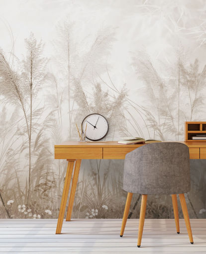 mural de pared vintage de pradera en sepia mural de pared vintage de pradera en sepia