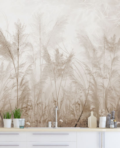 vintage sepia meadow wall mural vintage sepia meadow wall mural