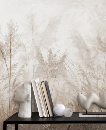 Vintage-Wandbild mit Sepia-Wiese