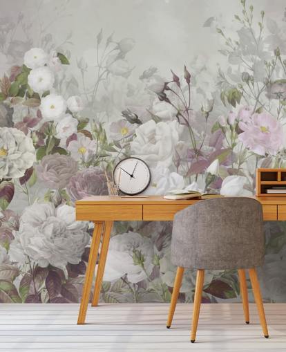 grey and pink roses wallpaper mural grey and pink roses wallpaper mural