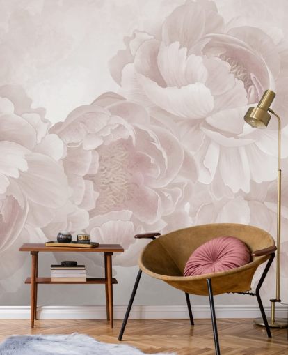 mural de papel de parede de peônias grandes personalizável rosa blush de Marina Stupakova para quartos mural de papel de parede de peônias grandes personalizável rosa blush de Marina Stupakova para quartos