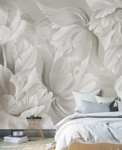 décoration murale de tulipes monochromes personnalisables de Marina Stupakova pour les chambres décoration murale de tulipes monochromes personnalisables de Marina Stupakova pour les chambres