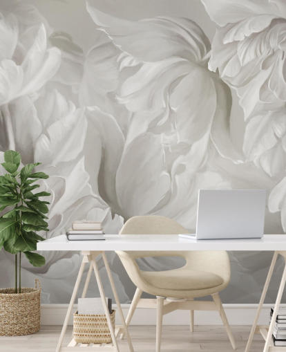 décoration murale de tulipes monochromes personnalisables de Marina Stupakova pour les chambres