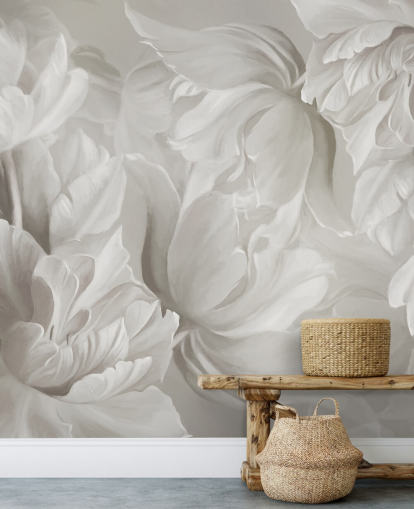 décoration murale de tulipes monochromes personnalisables de Marina Stupakova pour les chambres