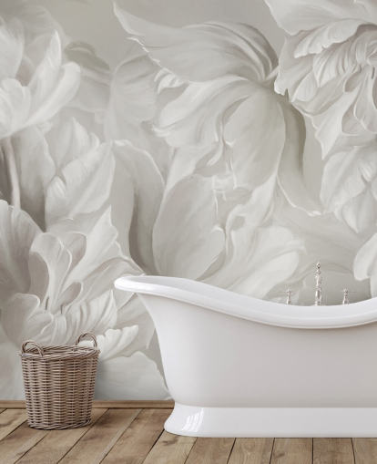 décoration murale de tulipes monochromes personnalisables de Marina Stupakova pour les chambres