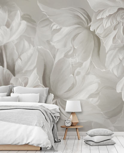 décoration murale de tulipes monochromes personnalisables de Marina Stupakova pour les chambres