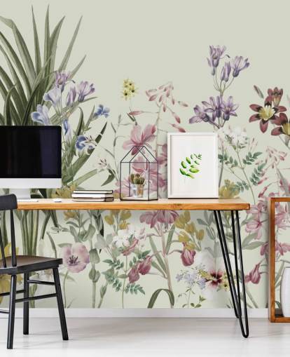 fargerike tilpassbare blomster tapet av Marina Stupakova for soverom