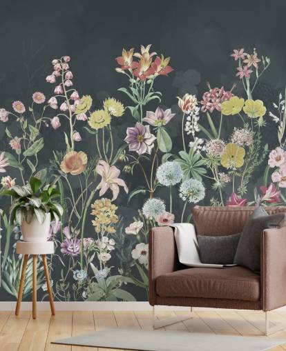 primulas tapet väggmålning med mörk bakgrund primulas tapet väggmålning med mörk bakgrund