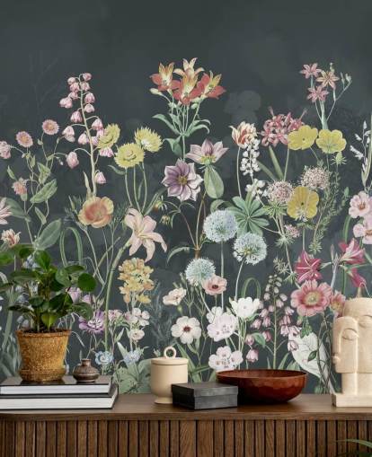 primulas tapet väggmålning med mörk bakgrund primulas tapet väggmålning med mörk bakgrund