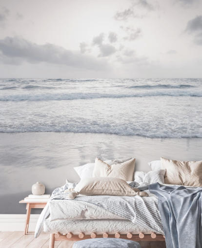 hvid tilpasselig strand tapet kaldet Tranquil Beach View af Assaf Frank