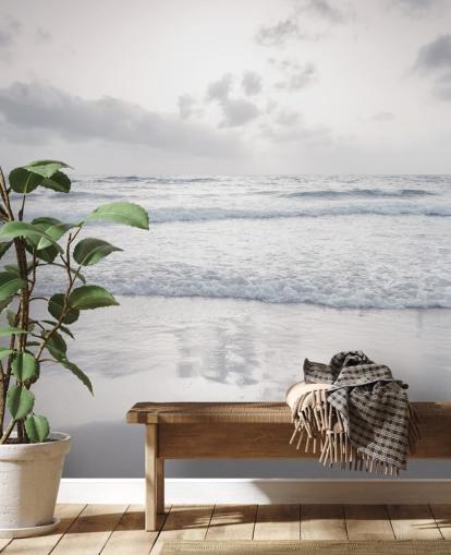 vit anpassningsbar strand tapet som heter Tranquil Beach View av Assaf Frank vit anpassningsbar strand tapet som heter Tranquil Beach View av Assaf Frank