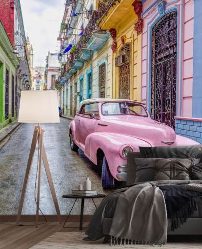 Havana street seinämaalaus autolla