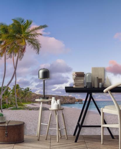 carta da parati murale sulla spiaggia delle barbados per camera da letto