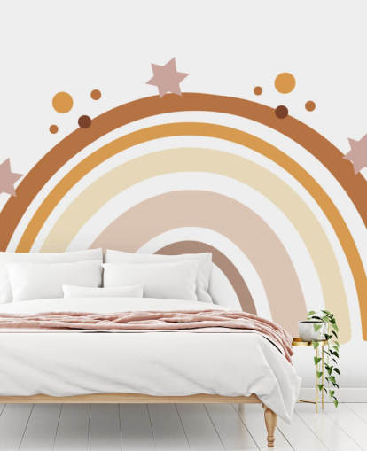 Neutral Boho Rainbow Wallpaper Mural for kids bedroom Neutral Boho Rainbow Wallpaper Mural for kids bedroom