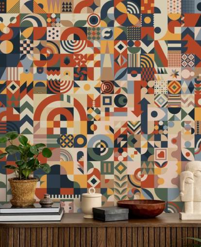 geometric abstract blocks wallpaper wall mural geometric abstract blocks wallpaper wall mural
