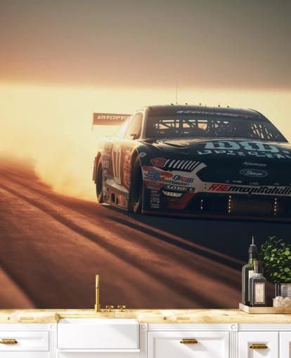 dark customisable NASCAR wallpaper mural called NASCAR On Track for bedrooms, offices and man caves dark customisable NASCAR wallpaper mural called NASCAR On Track for bedrooms, offices and man caves
