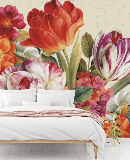 farbenfrohes botanisches Wandbild farbenfrohes botanisches Wandbild