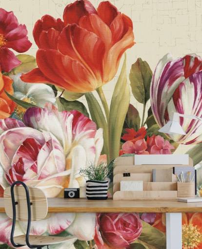 farbenfrohes botanisches Wandbild farbenfrohes botanisches Wandbild